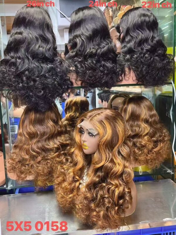 5*5 natural wave closure wig high density - Image 2