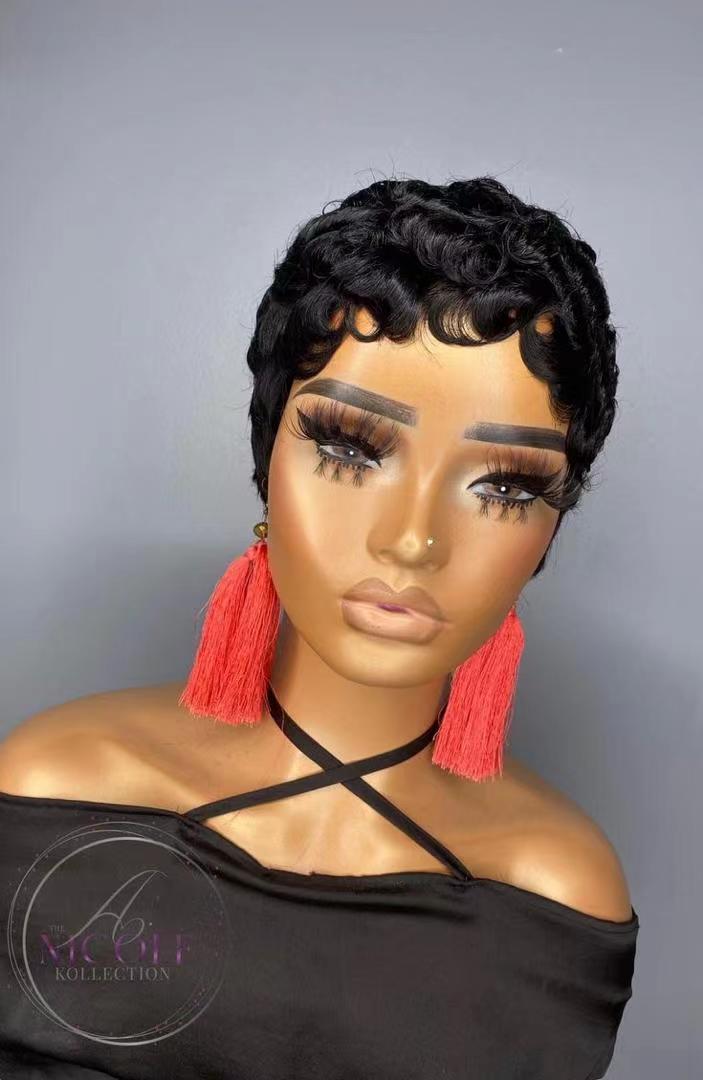 BIG SALE Short fumi fringe wig 100% human hairs
