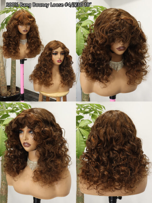 Fringe natural wave closure wig 18inches 100% human hair original - Image 3