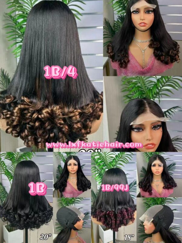 Double drawn 5*5 fumi loose closure wig