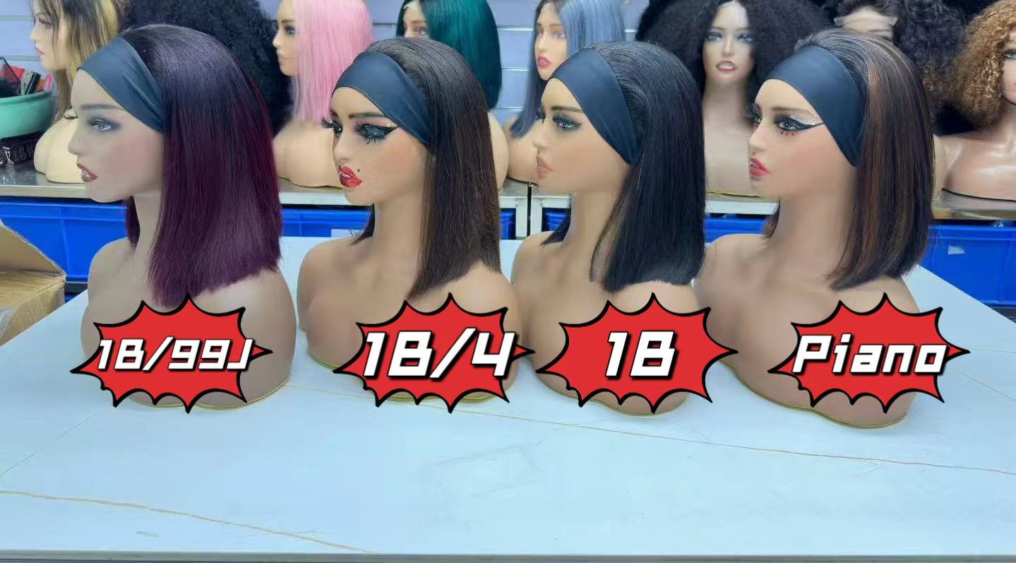 Super double drawn Headband wig